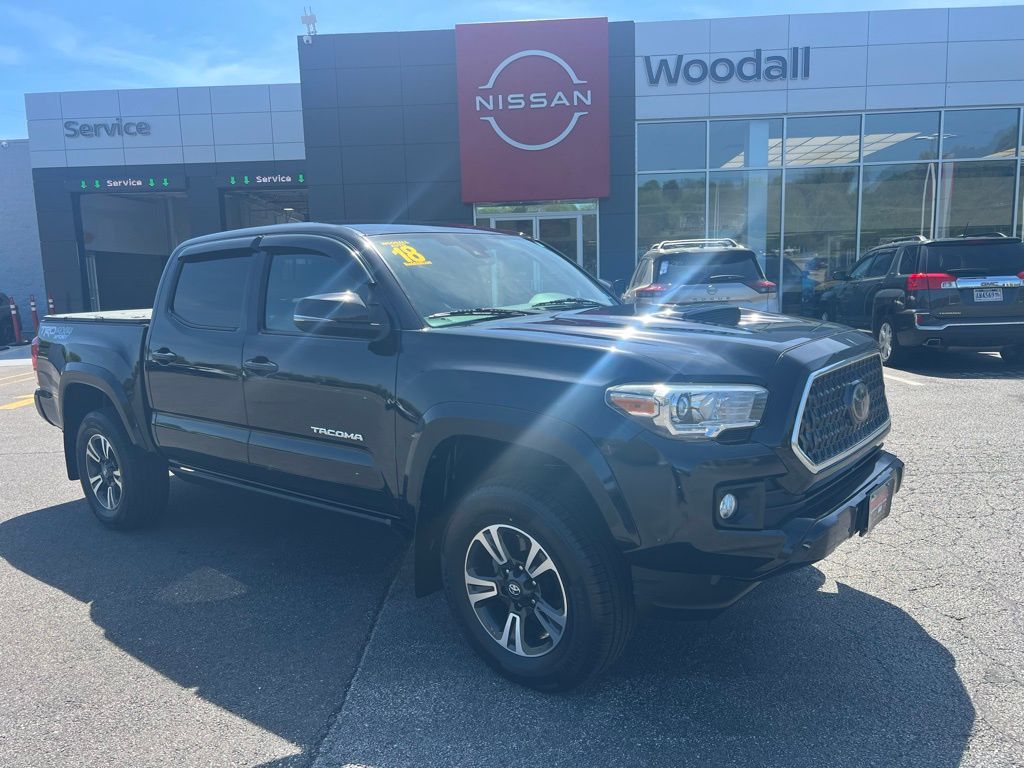 Midnight Black Metallic 2018 Toyota Tacoma TRD Sport Double Cab 4WD Pickup Truck Four-Wheel Drive 6-Speed Automatic