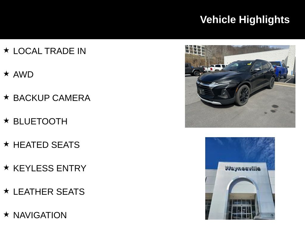 used 2020 Chevrolet Blazer car, priced at $18,689