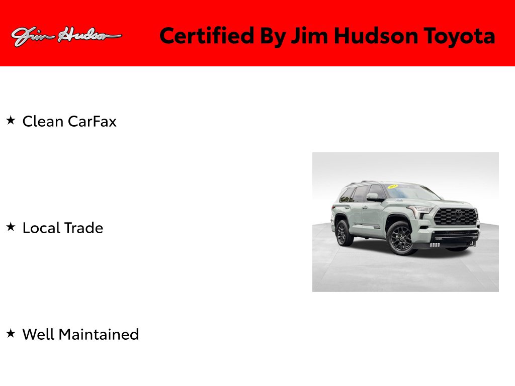 2024 Toyota Sequoia Platinum Lunar - Jim Hudson Acura - Image 3