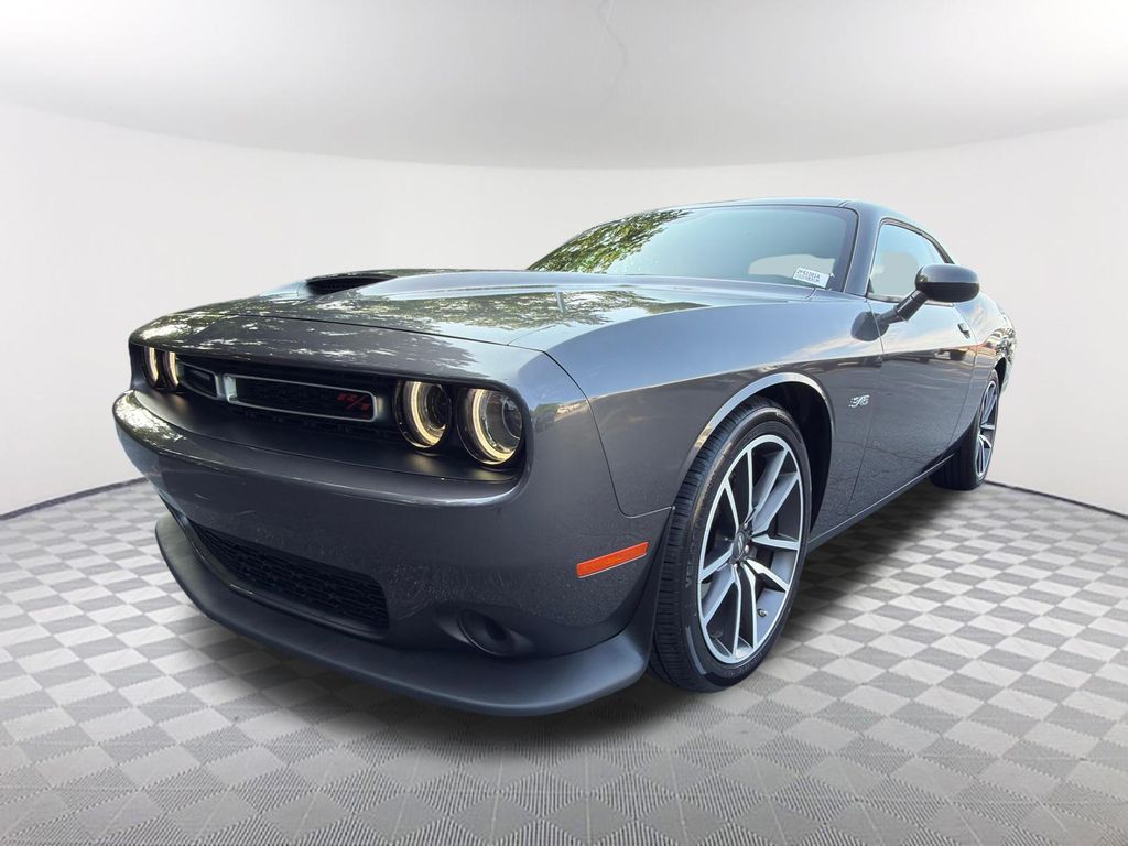 Gray (Granite Crystal Metallic Clearcoat) 2023 Dodge Challenger Coupe Rear-Wheel Drive 8-Speed Automatic