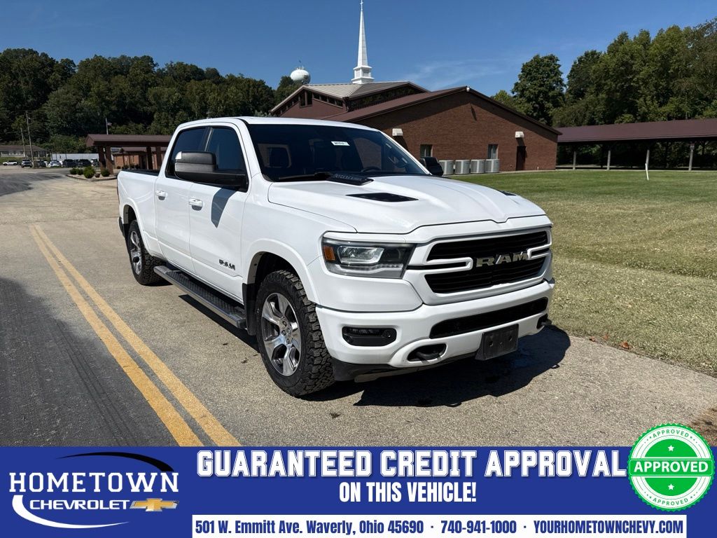Bright White Clearcoat 2021 RAM 1500 Pickup Truck Four-Wheel Drive 8-Speed Automatic