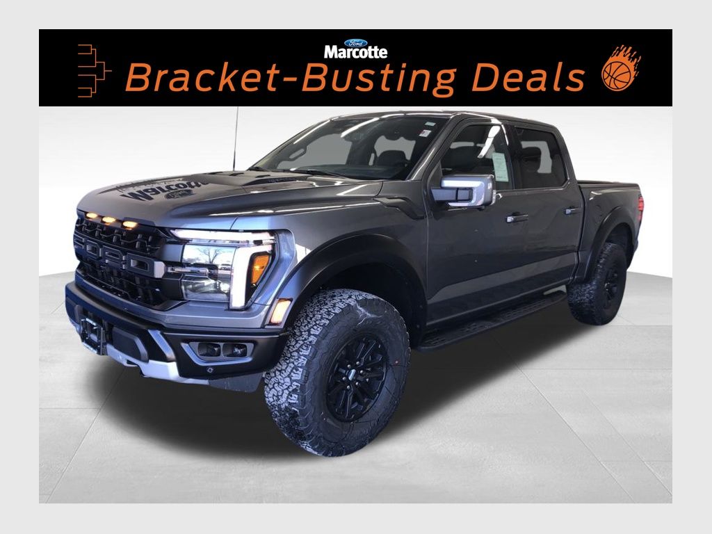 Carbonized Gray Metallic 2025 Ford F-150 Raptor SuperCrew 4WD Pickup Truck Four-Wheel Drive Automatic