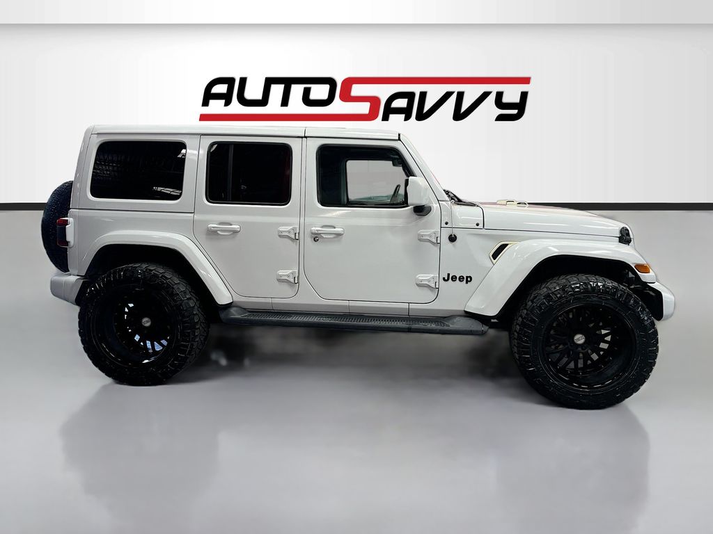 Used 2021 Bright White Clearcoat Jeep Unlimited Sahara High Altitude 4xe image 8