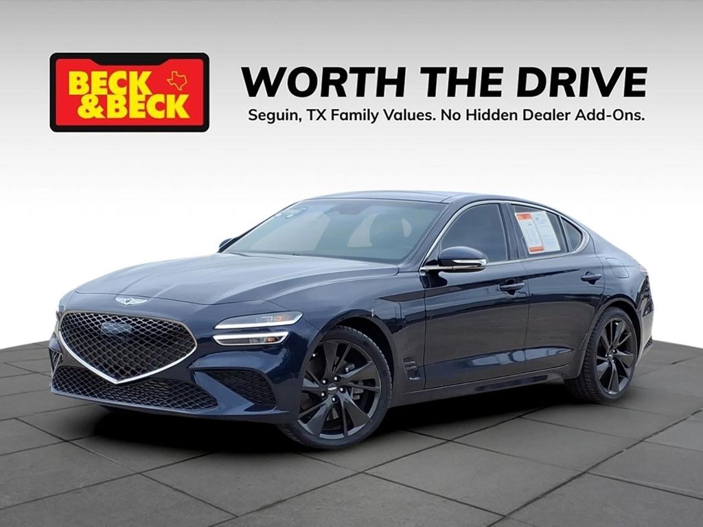 Capri Blue 2023 Genesis G70 Sedan  8-Speed Automatic