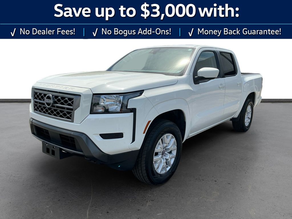Glacier White 2022 Nissan Frontier Pickup Truck Four-Wheel Drive 9-Speed Automatic