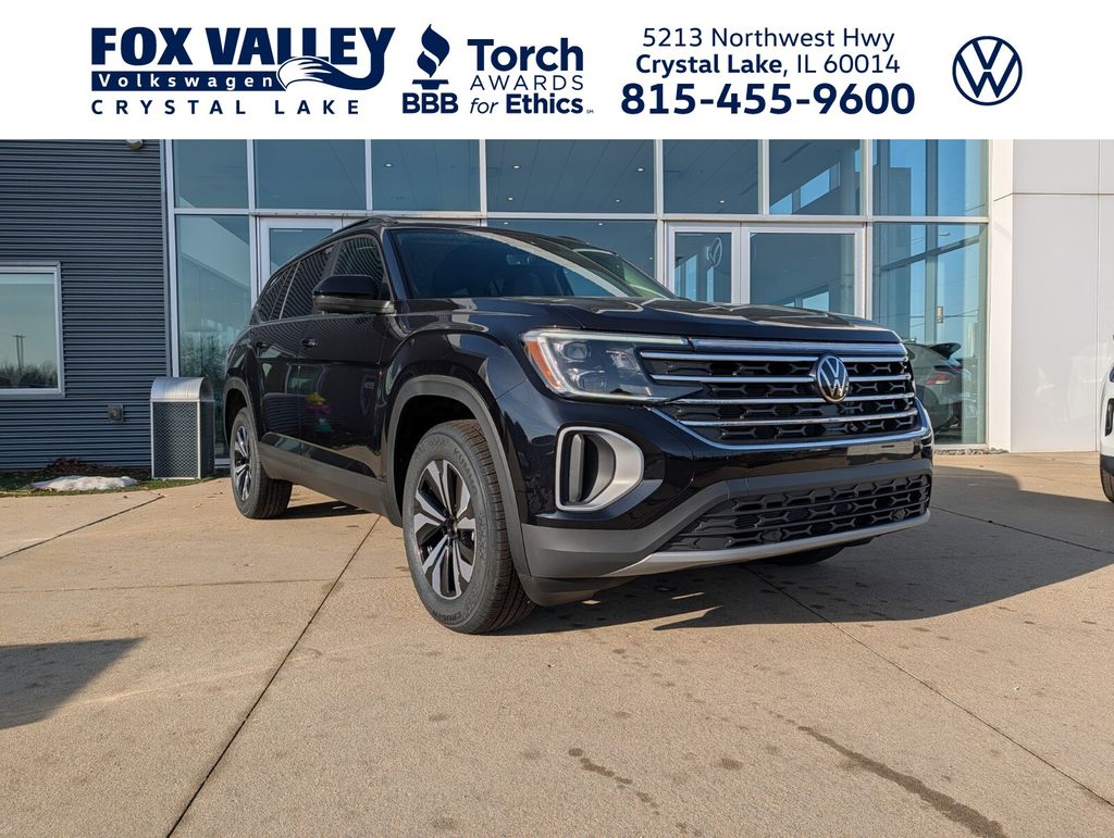 Deep Black Pearl 2026 Volkswagen Atlas SUV / Crossover All-Wheel Drive 8-Speed Automatic