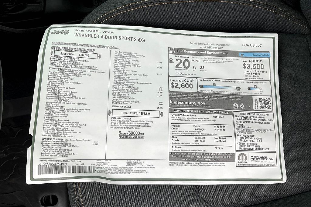 2025 Jeep Wrangler Sport S Gray at Bayshore Chrysler Jeep Dodge Ram