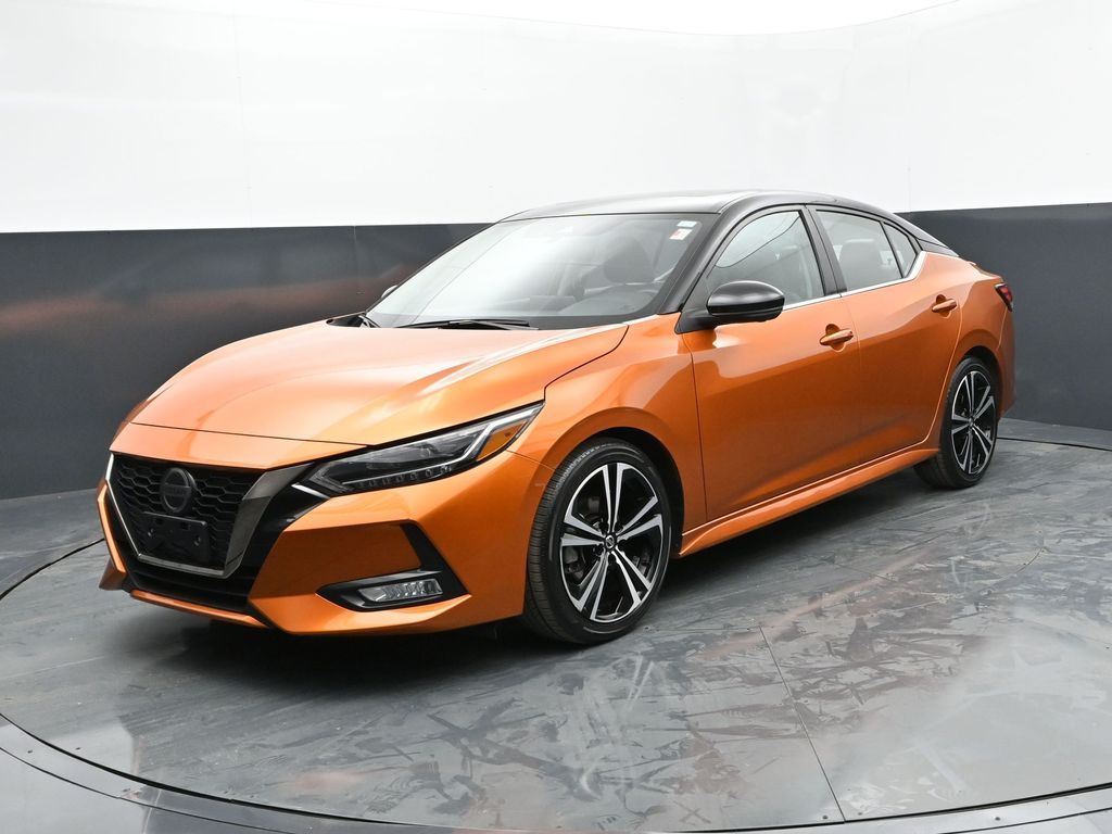 Monarch Orange Metallic/Super Black 2023 Nissan Sentra SR FWD Sedan Front-Wheel Drive Continuously Variable Transmission