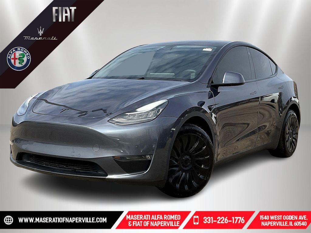 Gray 2021 Tesla Model Y Long Range AWD SUV / Crossover All-Wheel Drive 1-Speed Automatic