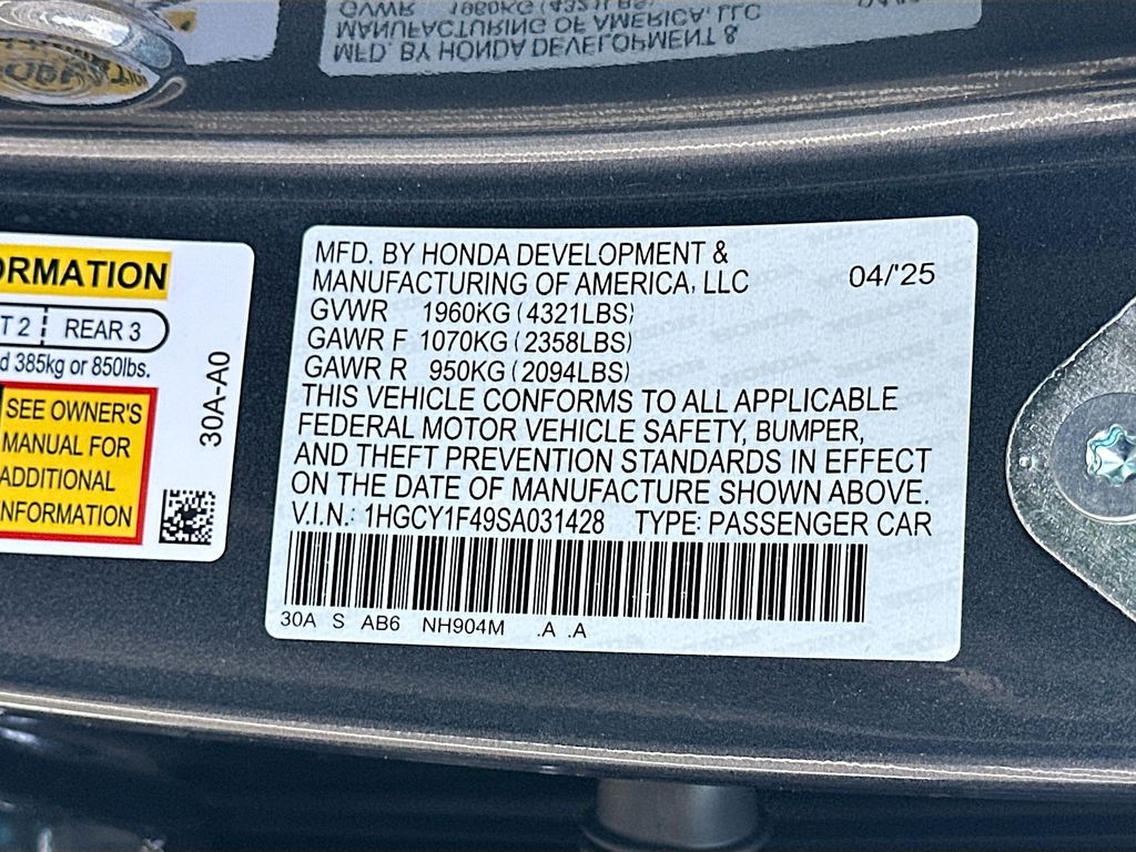 2025 Honda Accord SE 23
