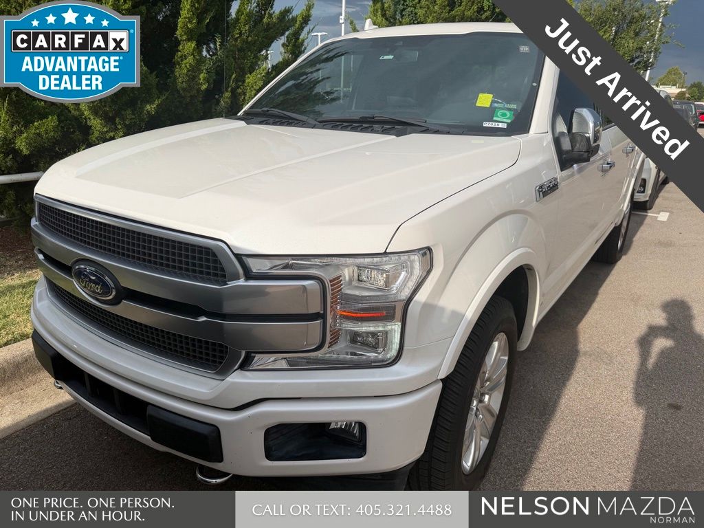 White Platinum Clearcoat Metallic 2018 Ford F-150 Pickup Truck Four-Wheel Drive Automatic