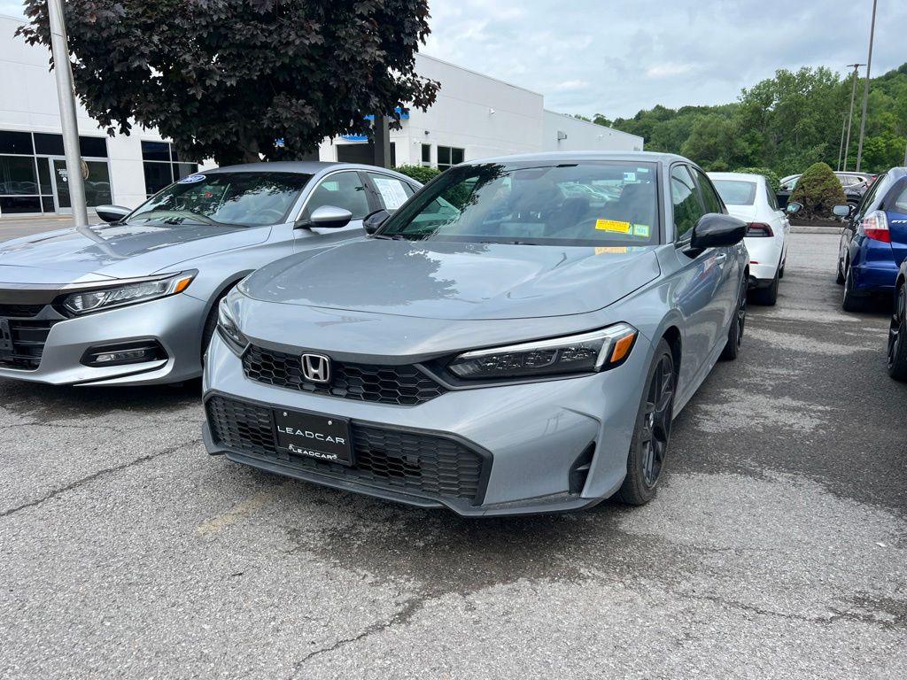 Urban Gray Pearl 2025 Honda Civic Sport FWD Sedan Front-Wheel Drive Continuously Variable Transmission