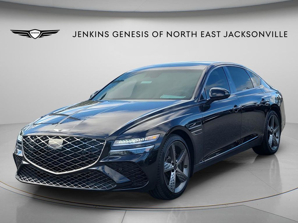 Vik Black 2025 Genesis G80 2.5T Sport Prestige AWD Sedan All-Wheel Drive 8-Speed Automatic