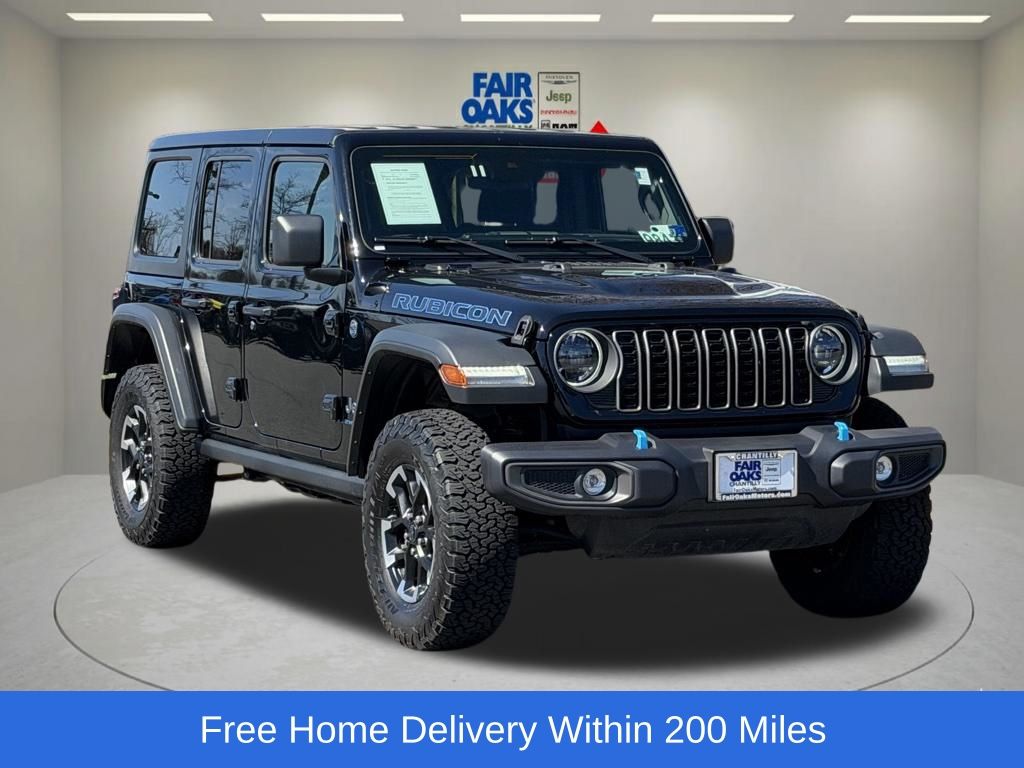 Black Clearcoat 2025 Jeep Wrangler 4xe Rubicon 4WD SUV / Crossover Four-Wheel Drive 8-Speed Automatic