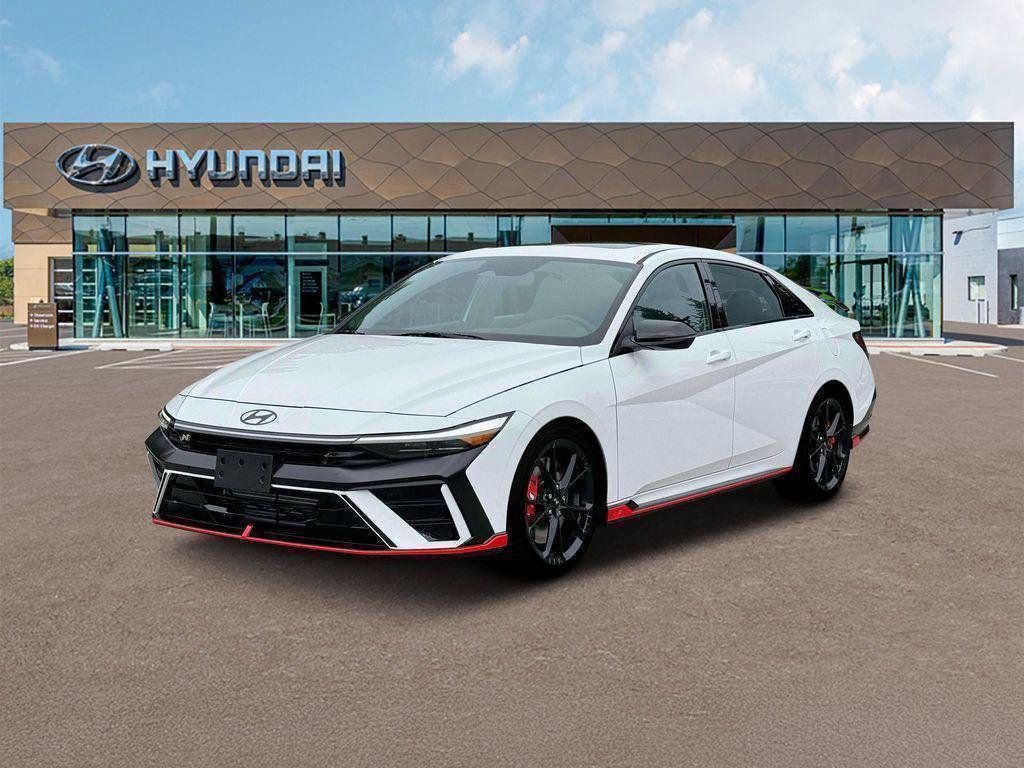 White 2026 Hyundai Elantra N Sedan Front-Wheel Drive 8-Speed Automatic