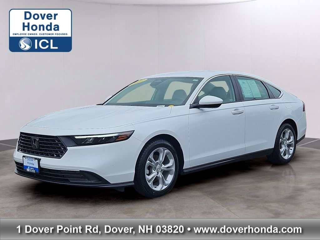White 2023 Honda Accord Sedan Front-Wheel Drive Continuously Variable Transmission