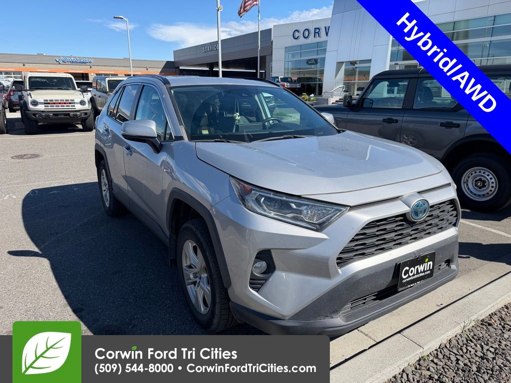 Silver Sky Metallic 2020 Toyota RAV4 Hybrid XLE AWD SUV / Crossover All-Wheel Drive Continuously Variable Transmission