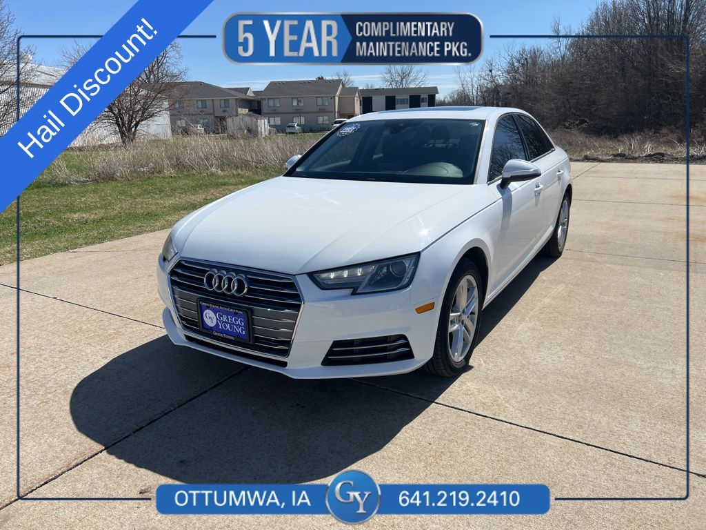 White 2017 Audi A4 2.0T quattro Premium AWD Sedan All-Wheel Drive 7-Speed Automatic