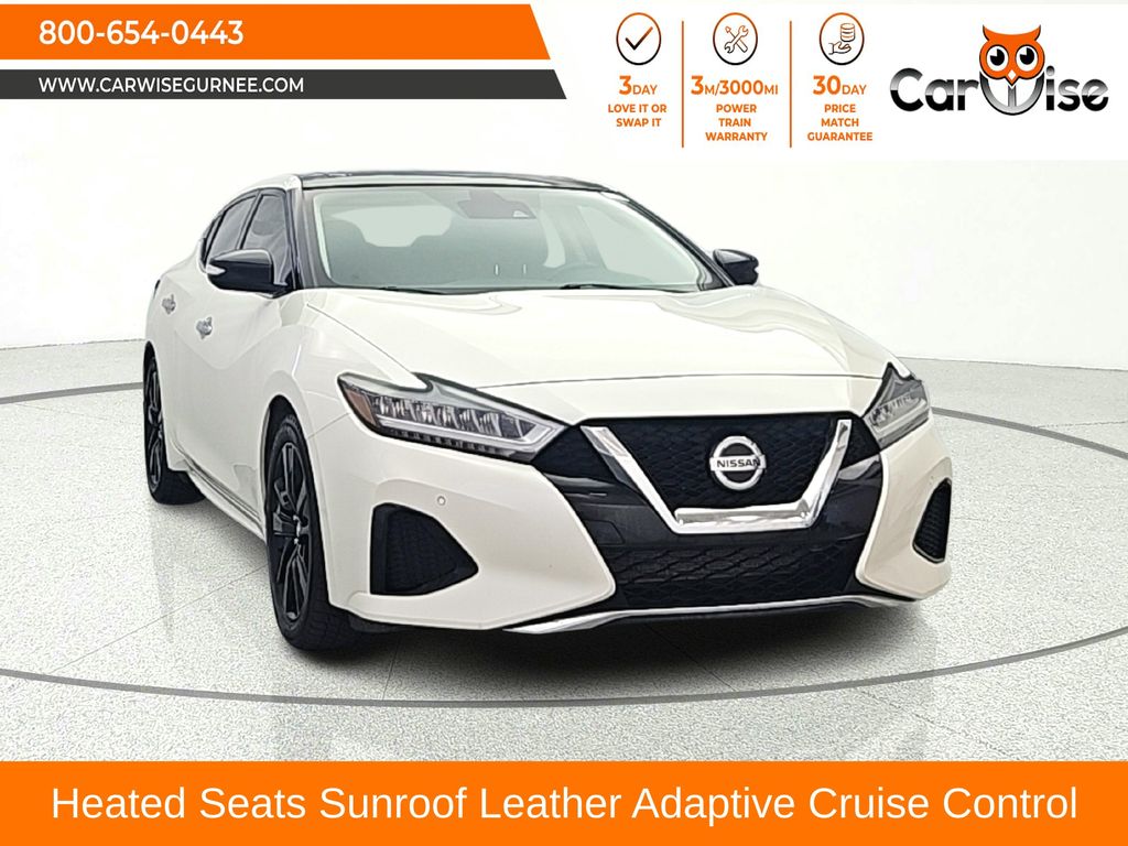 White 2020 Nissan Maxima Sedan Front-Wheel Drive Continuously Variable Transmission