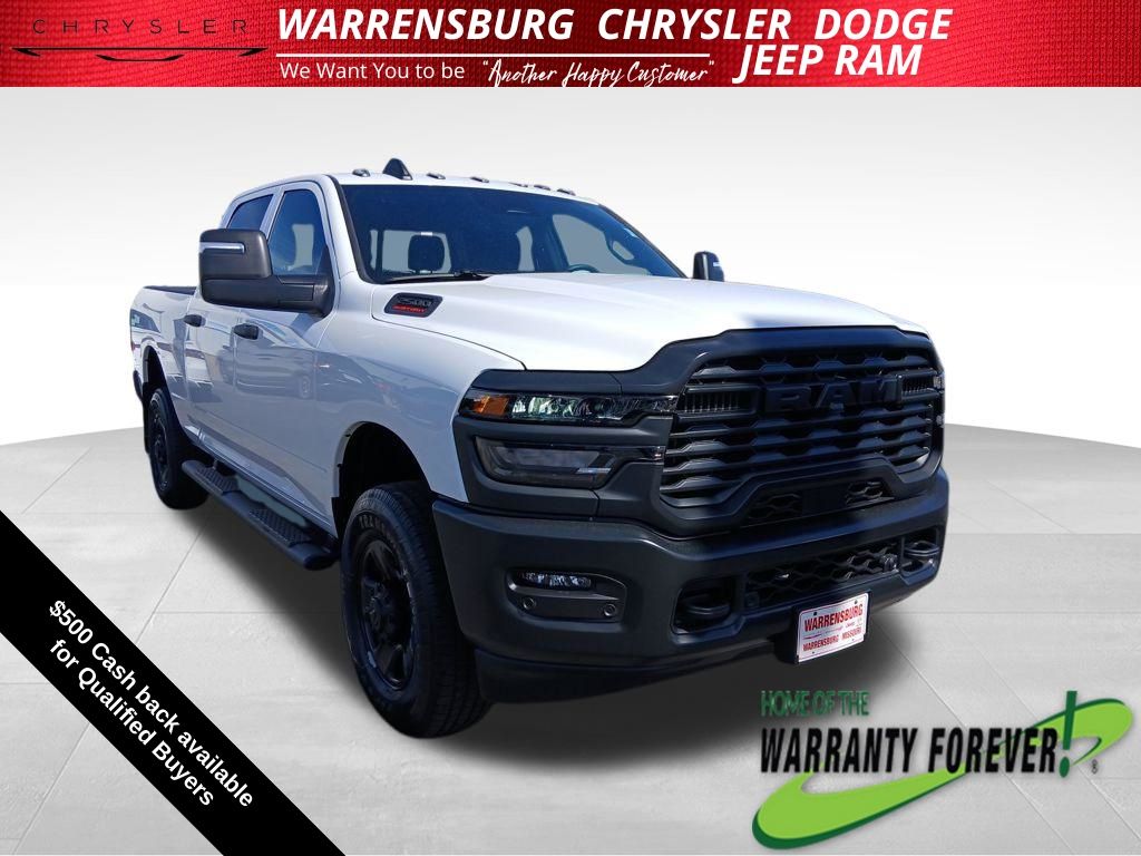 Bright White Clearcoat 2026 RAM 2500 Tradesman Crew Cab 4WD Pickup Truck Four-Wheel Drive 8-Speed Automatic
