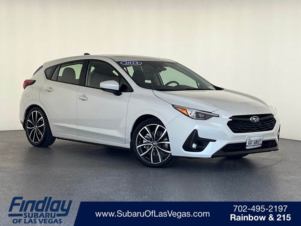Crystal White Pearl 2024 Subaru Impreza Sport AWD Wagon All-Wheel Drive Continuously Variable Transmission