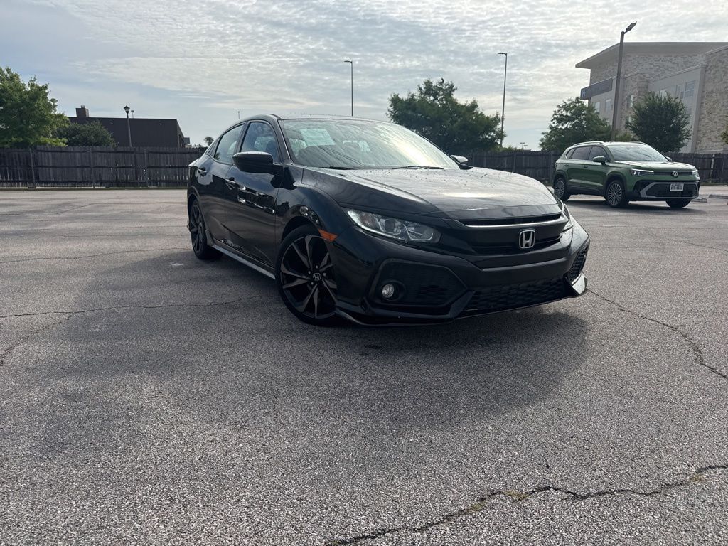Black 2018 Honda Civic Hatchback Sport FWD Hatchback Front-Wheel Drive Continuously Variable Transmission