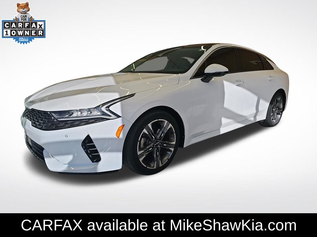 Glacial White Pearl 2022 Kia K5 EX FWD Sedan Front-Wheel Drive 8-Speed Automatic