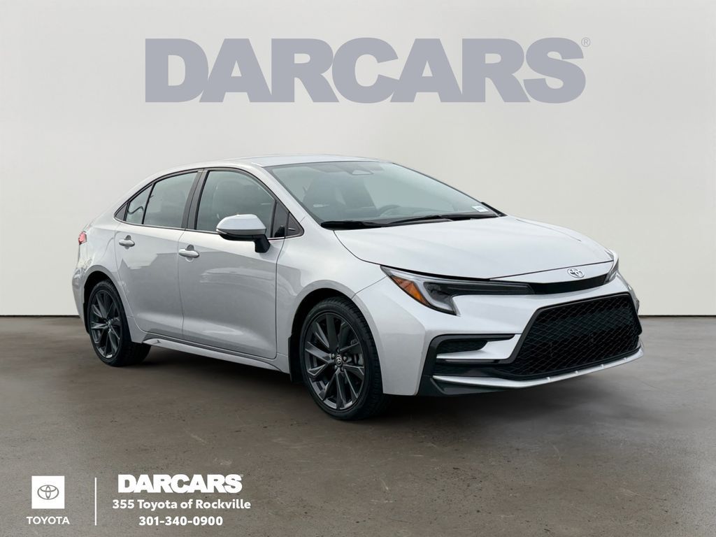 Classic Silver 2025 Toyota Corolla SE FWD Sedan Front-Wheel Drive Continuously Variable Transmission