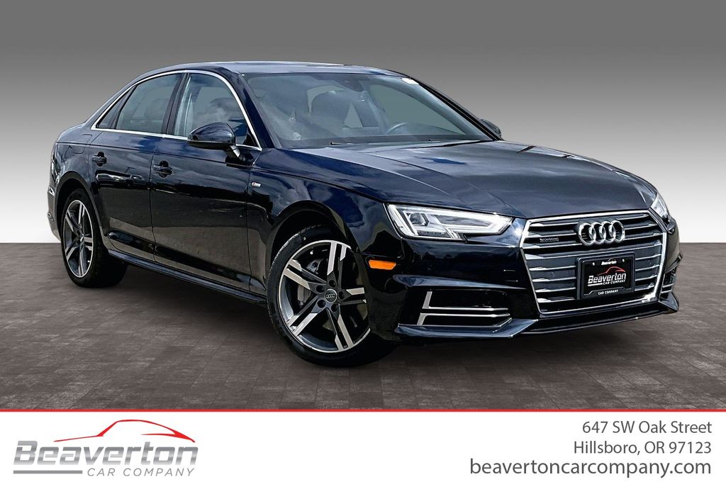 Moonlight Blue 2018 Audi A4 Sedan All-Wheel Drive 7-Speed Automatic