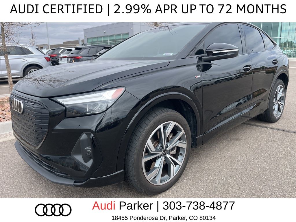 Mythos Black Metallic 2024 Audi Q4 e-tron Sportback quattro Premium 50 Sedan All-Wheel Drive Automatic