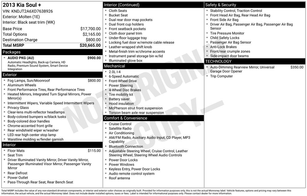Used Car 2013 Kia Soul  Plus For Sale Under $10,000 In Austin, Texas