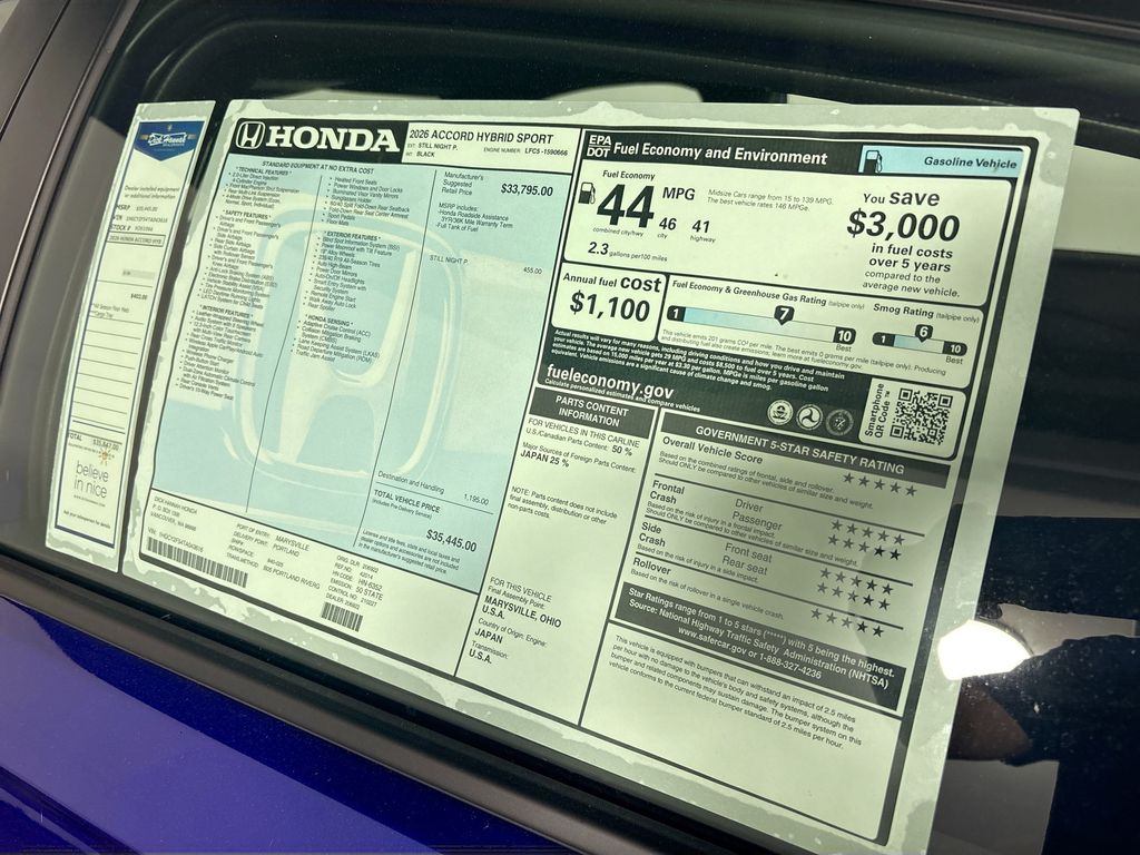 2026 Honda Accord Hybrid Sport
