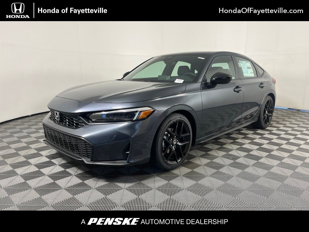 Meteorite Gray Metallic 2026 Honda Civic Hatchback Hatchback Front-Wheel Drive Continuously Variable Transmission