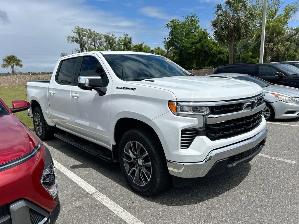 Summit White 2023 Chevrolet Silverado 1500 LT Crew Cab RWD Pickup Truck 4X2 Automatic
