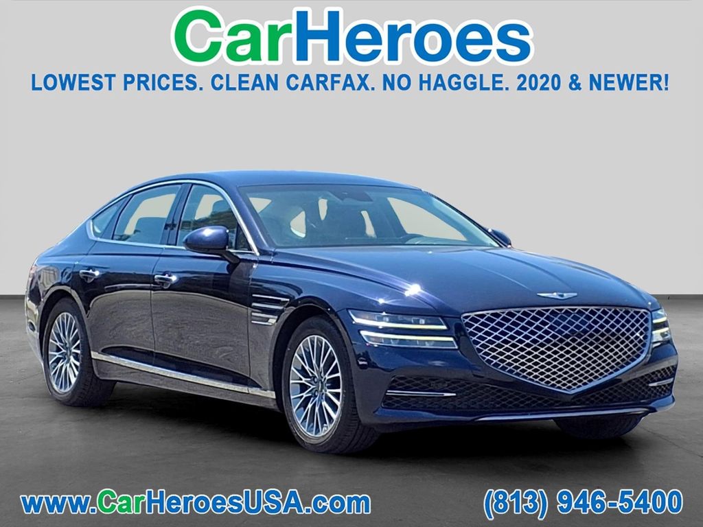 Capri Blue 2023 Genesis G80 2.5T RWD Sedan Rear-Wheel Drive 8-Speed Automatic