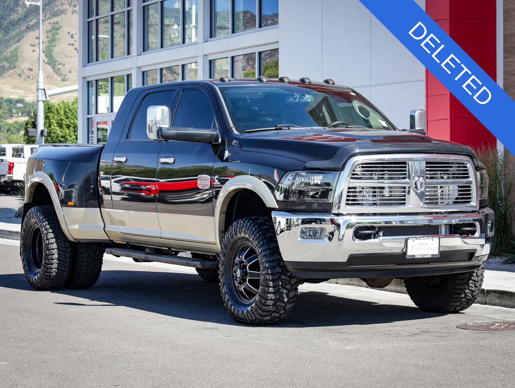 Brilliant Black Crystal Pearlcoat 2011 RAM 3500 Laramie Longhorn Mega Cab 6.3 ft. DRW 4WD Pickup Truck Four-Wheel Drive 6-Speed Automatic