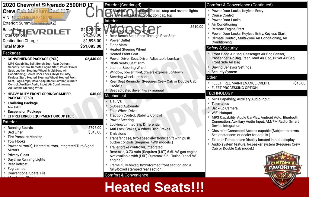 2020 Chevrolet Silverado 2500HD LT - Main Image