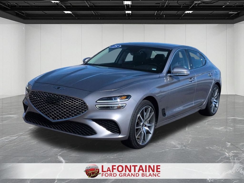 Silver 2025 Genesis G70 2.5T Standard RWD Sedan Rear-Wheel Drive 8-Speed Automatic