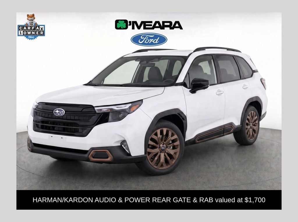 Crystal White Pearl 2025 Subaru Forester SUV / Crossover All-Wheel Drive Continuously Variable Transmission