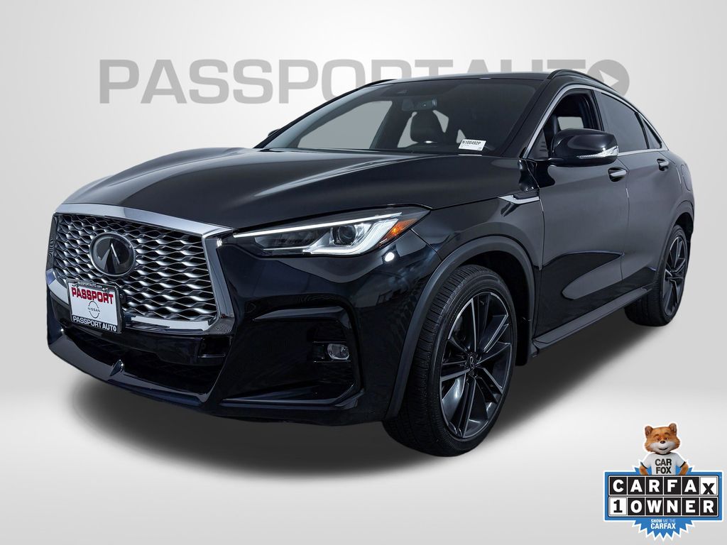 Black Obsidian 2023 INFINITI QX55 SUV / Crossover All-Wheel Drive Continuously Variable Transmission
