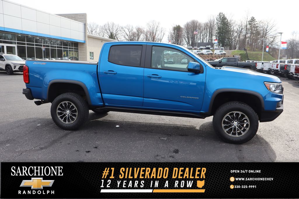 Bright Blue Metallic 2021 Chevrolet Colorado ZR2 Crew Cab 4WD Pickup Truck Four-Wheel Drive 8-Speed Automatic