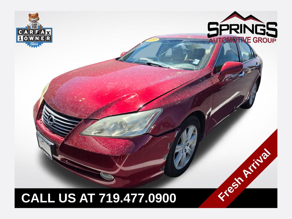 Red 2009 Lexus ES Sedan Front-Wheel Drive 6-Speed Automatic