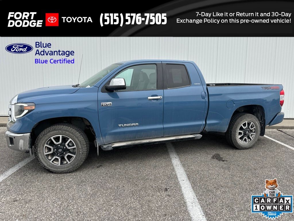 Cavalry Blue 2019 Toyota Tundra Pickup Truck Four-Wheel Drive 6-Speed Automatic