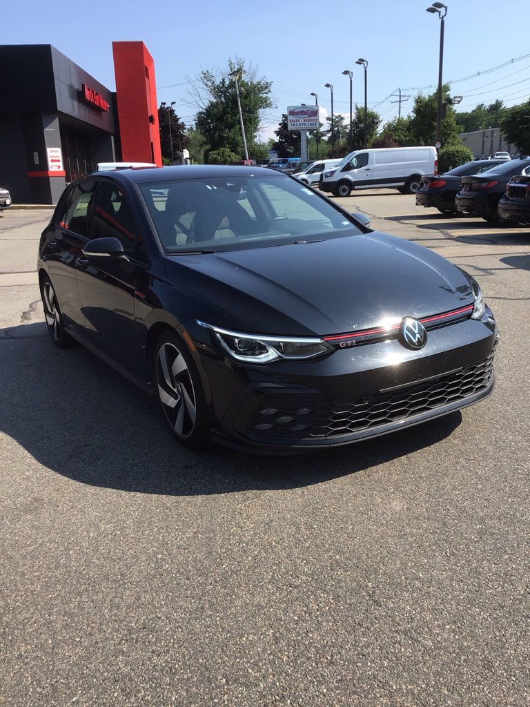 Gray 2024 Volkswagen Golf GTI Hatchback Front-Wheel Drive 7-Speed Dual Clutch