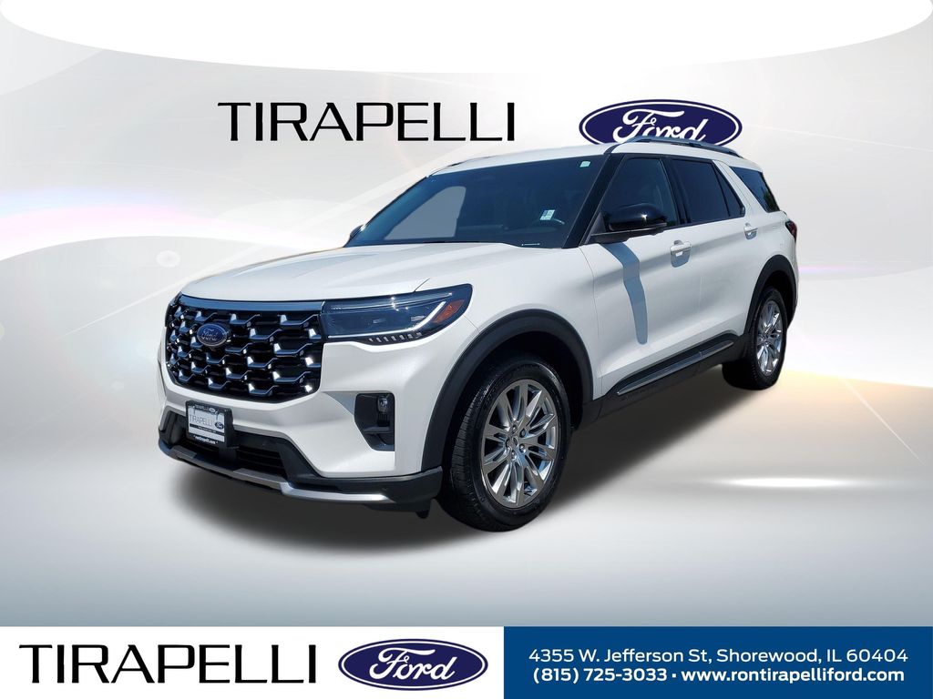 Star White Met Tri-Coat 2025 Ford Explorer SUV / Crossover All-Wheel Drive Automatic