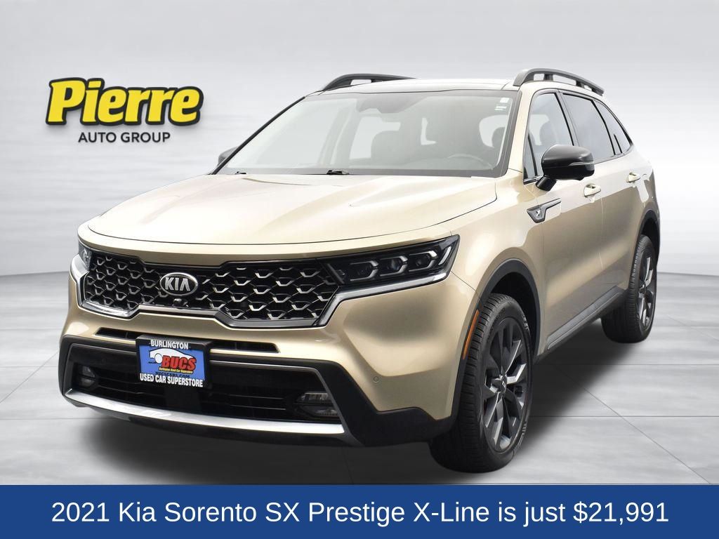 Brown (Crystal Beige) 2021 Kia Sorento SX Prestige X-Line AWD SUV / Crossover All-Wheel Drive 8-Speed Dual Clutch