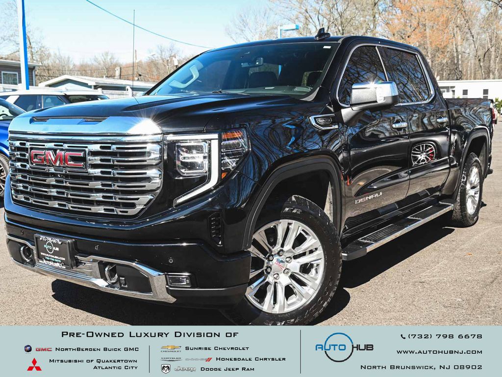 Onyx Black 2023 GMC Sierra 1500 Denali Crew Cab 4WD Pickup Truck Four-Wheel Drive Automatic