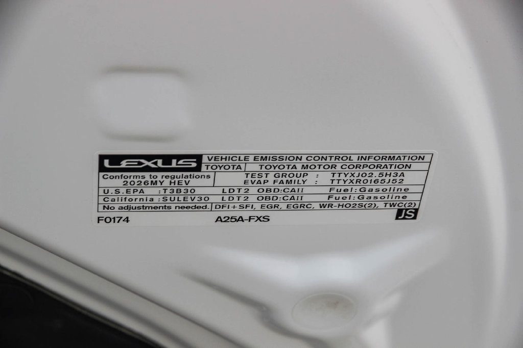 New 2026 White Lexus 350h Premium image 27