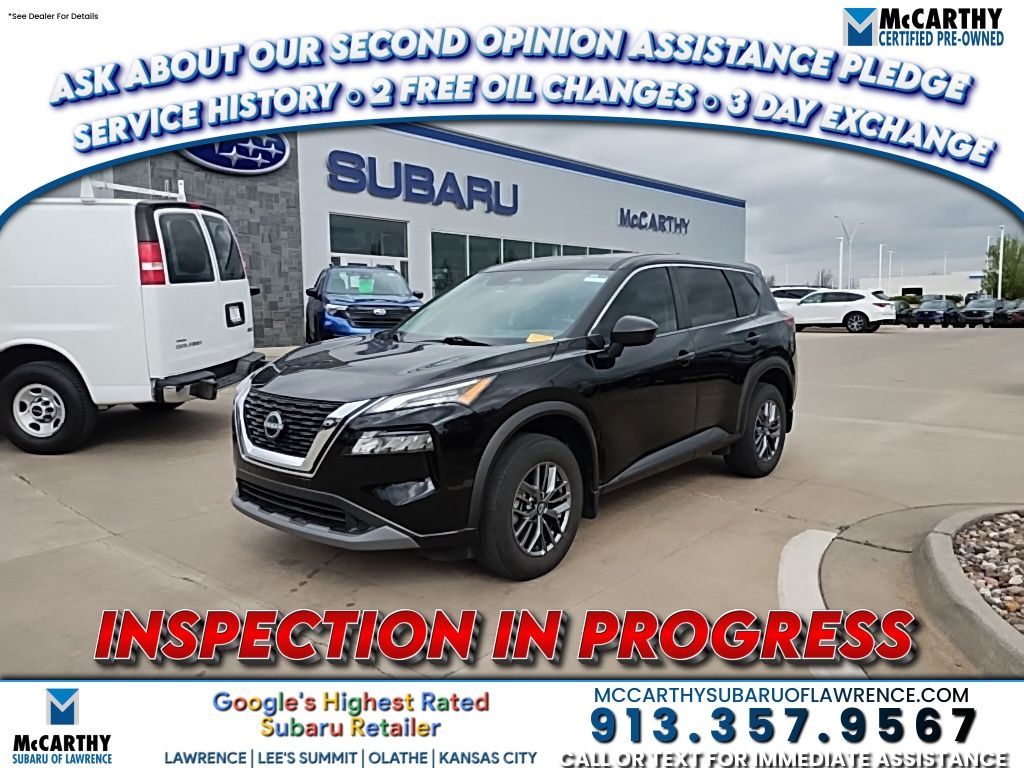 Super Black 2023 Nissan Rogue S AWD SUV / Crossover All-Wheel Drive Continuously Variable Transmission