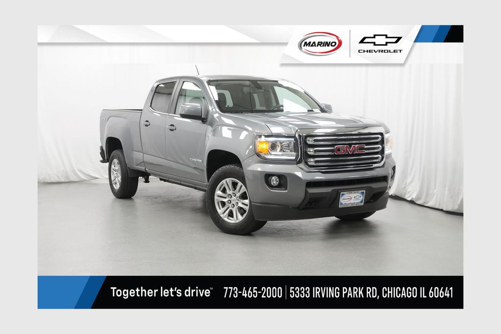 Gray (Steel Metallic) 2020 GMC Canyon Pickup Truck Four-Wheel Drive 8-Speed Automatic